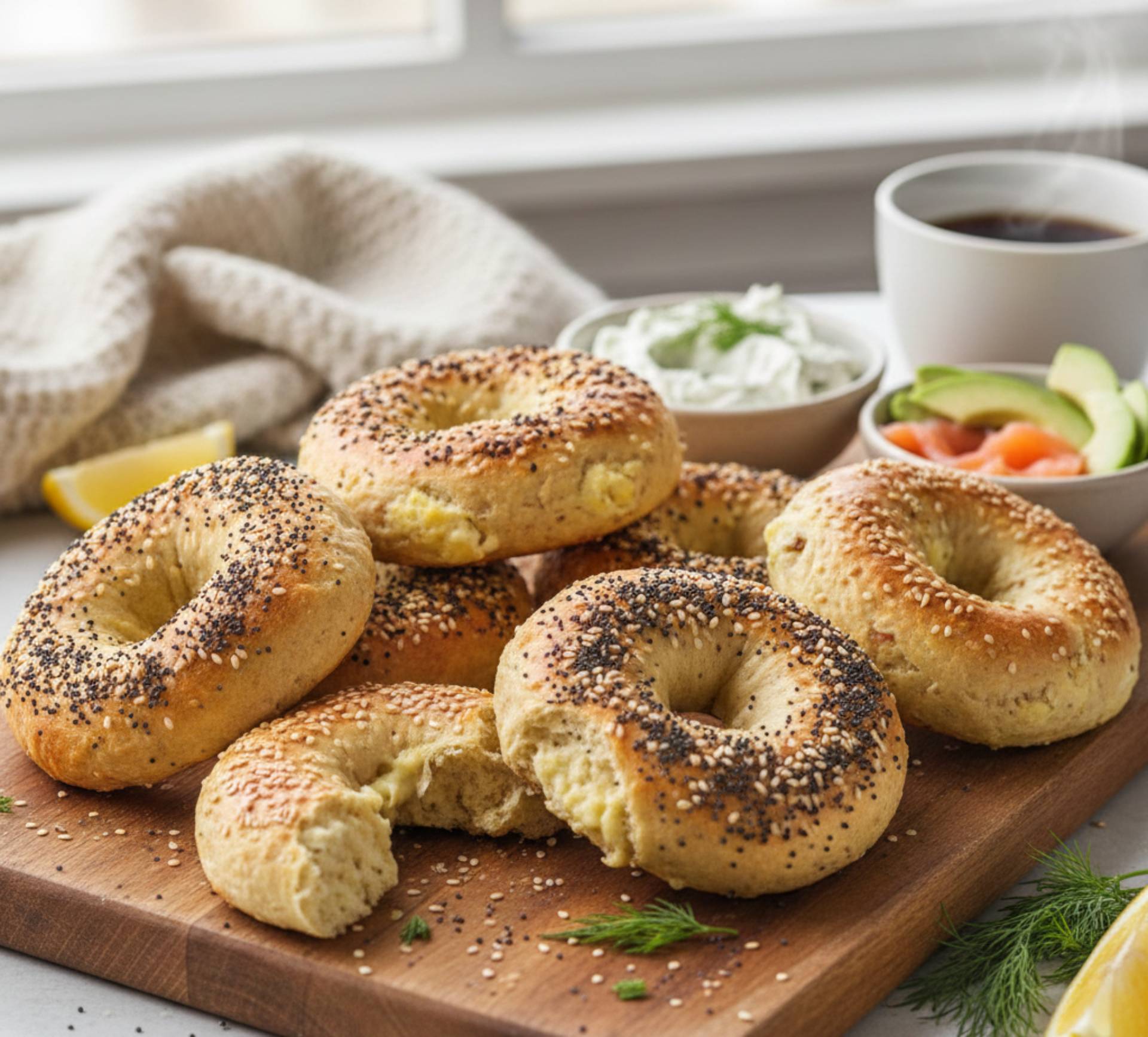 cottage cheese almond flour bagels