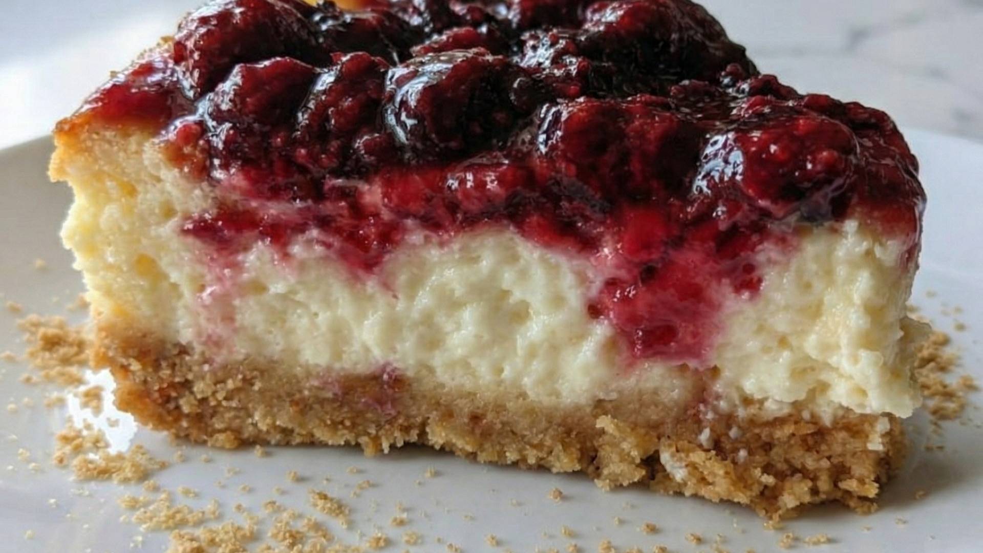 High-protein strawberry cheesecake breakfast bake for mindful eating habits
